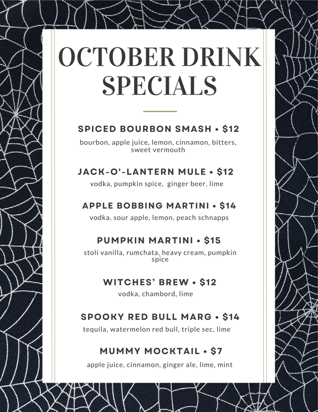 October Drink Specials