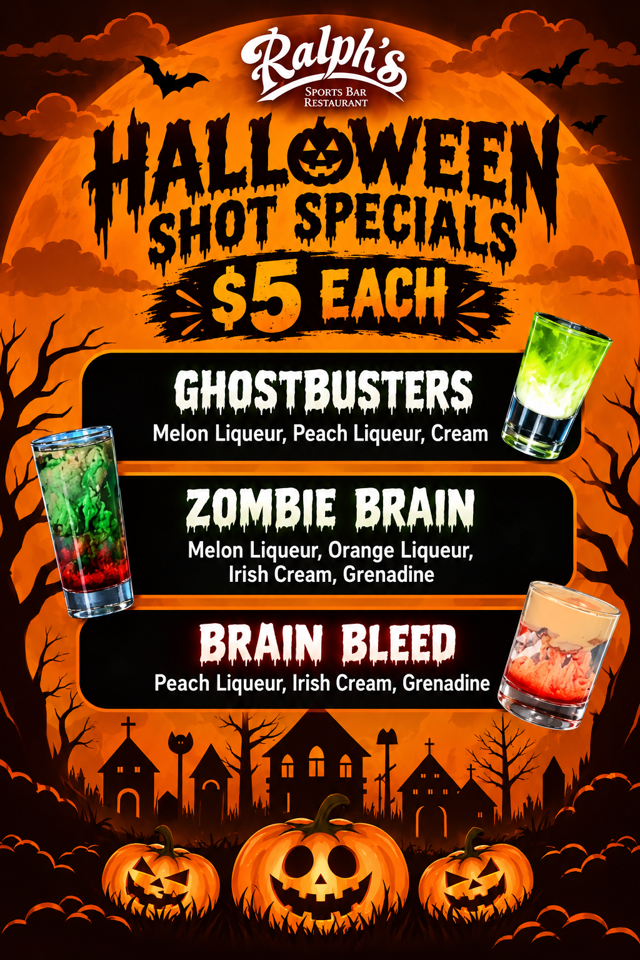 Halloween Shot Specials!